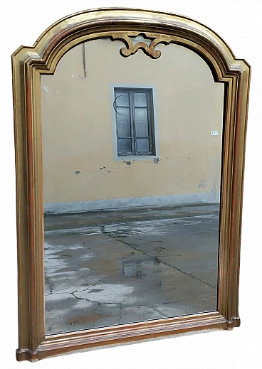 Gilded wood and pastiglia mirror, mid-19th century