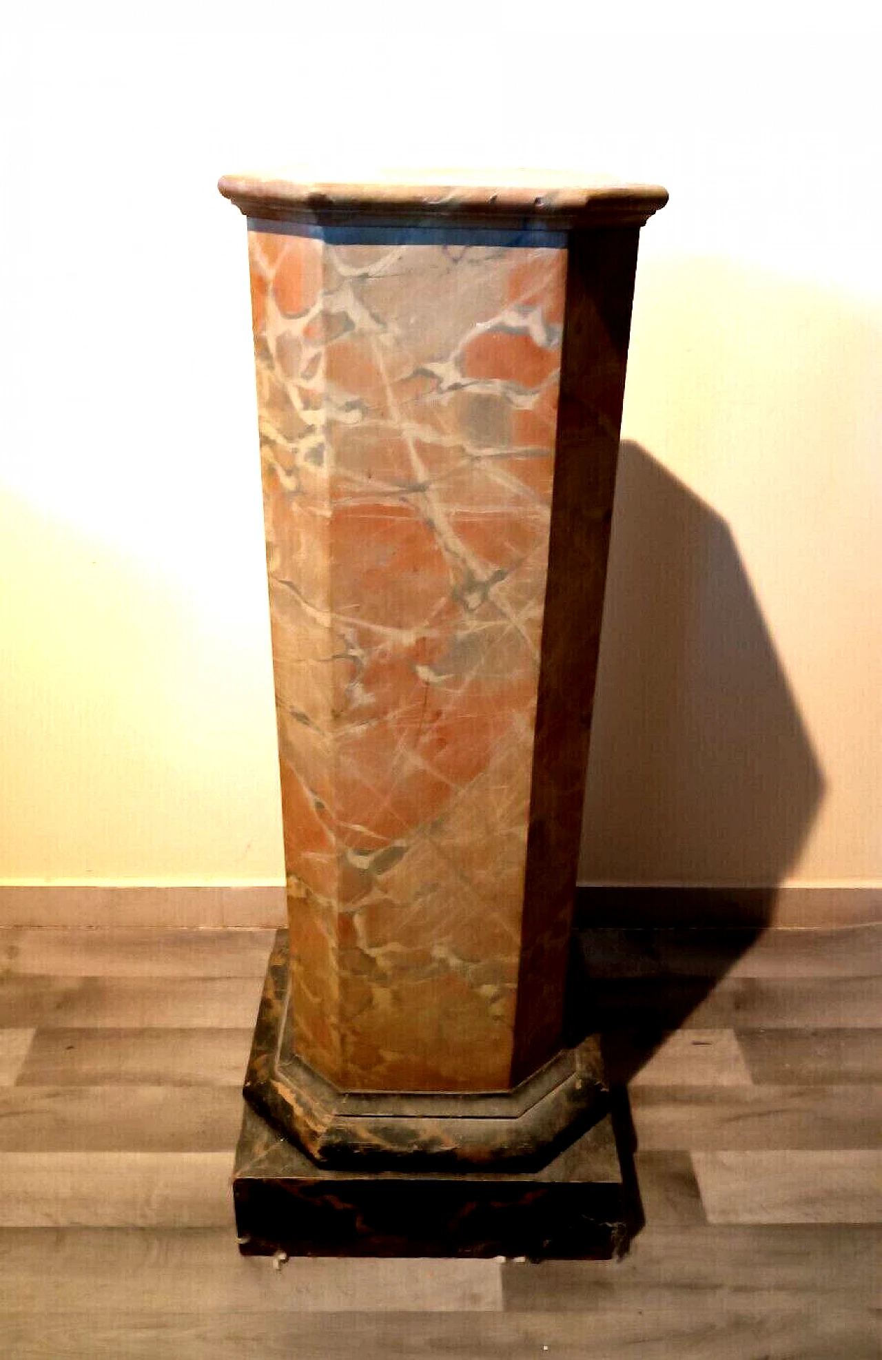 Empire marbled wood column, early 19th century 1