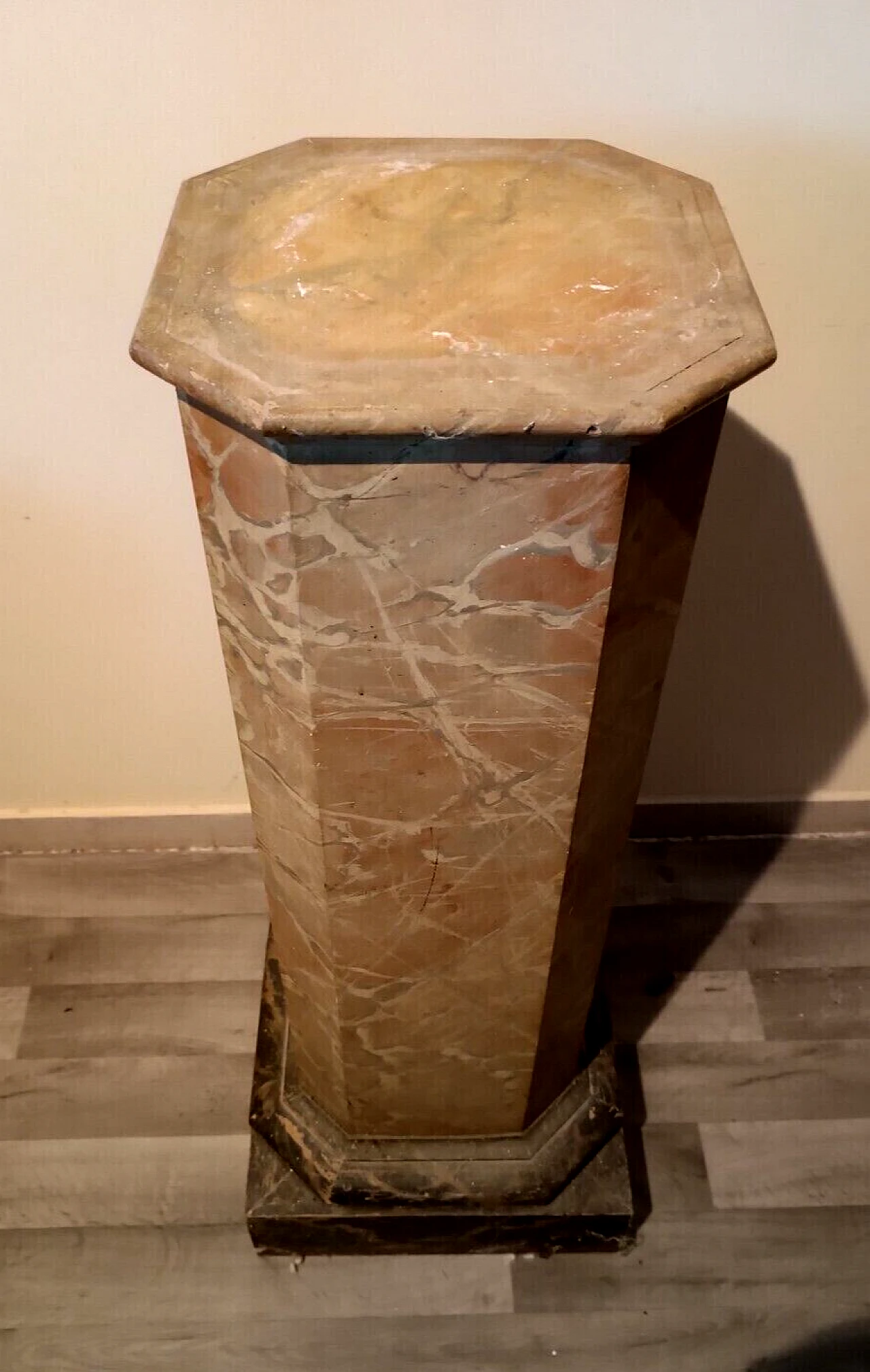 Empire marbled wood column, early 19th century 3