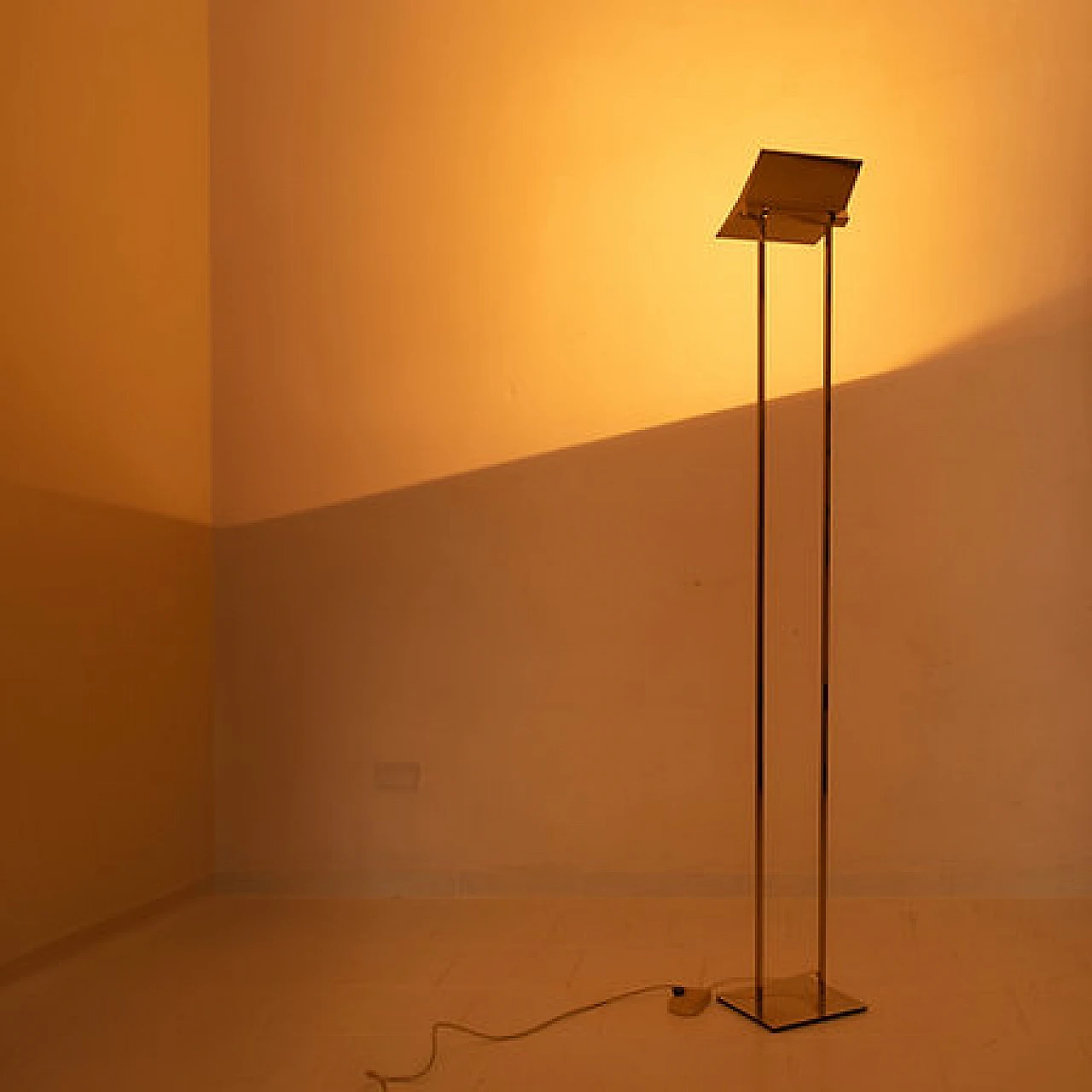 Brass Concord floor lamp by Marco Zotta, 1980s 1