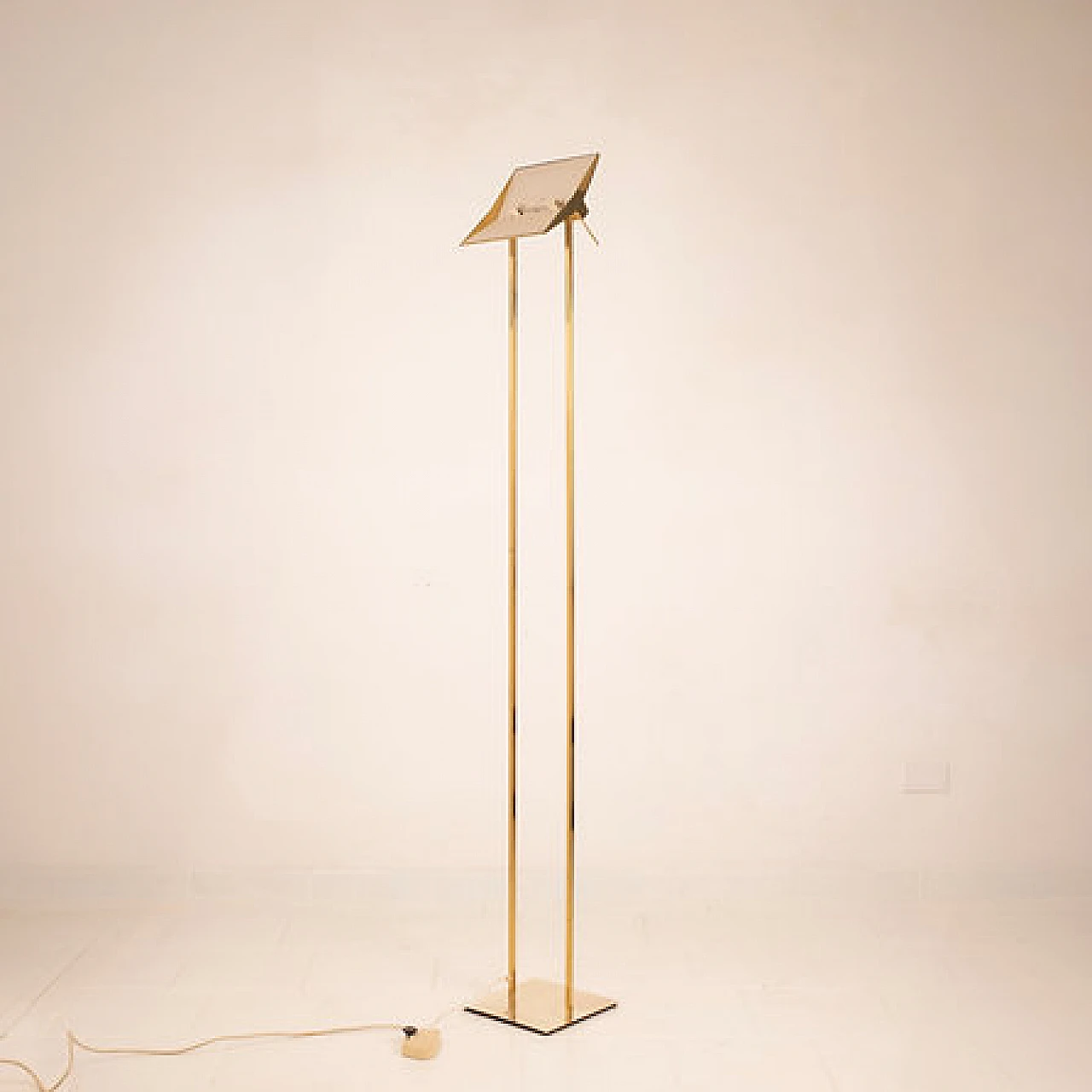 Brass Concord floor lamp by Marco Zotta, 1980s 2