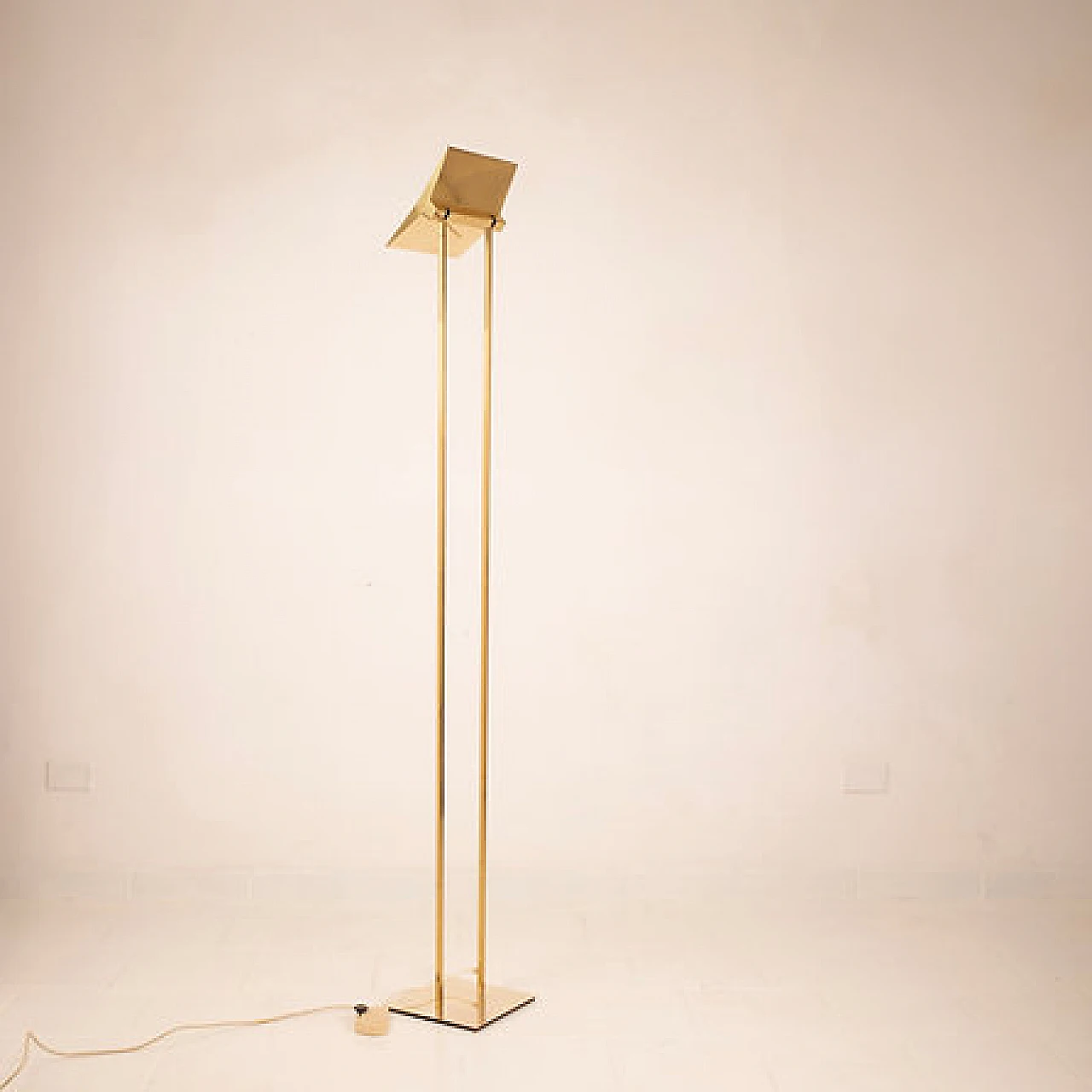 Brass Concord floor lamp by Marco Zotta, 1980s 4