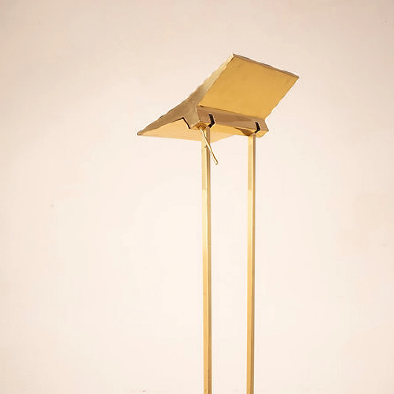 Brass Concord floor lamp by Marco Zotta, 1980s 5