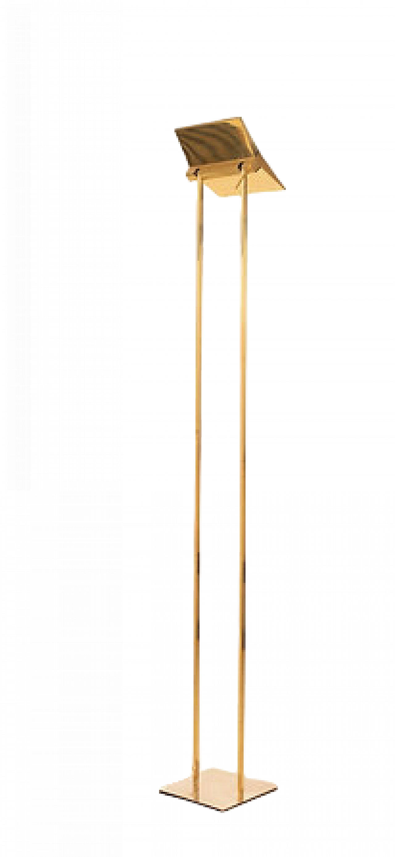 Brass Concord floor lamp by Marco Zotta, 1980s 14