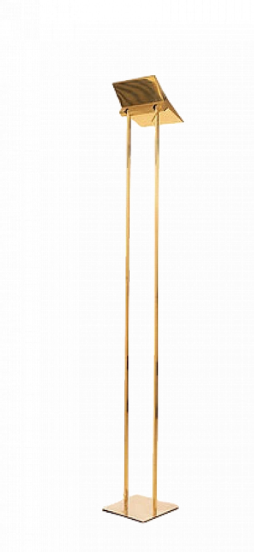 Brass Concord floor lamp by Marco Zotta, 1980s