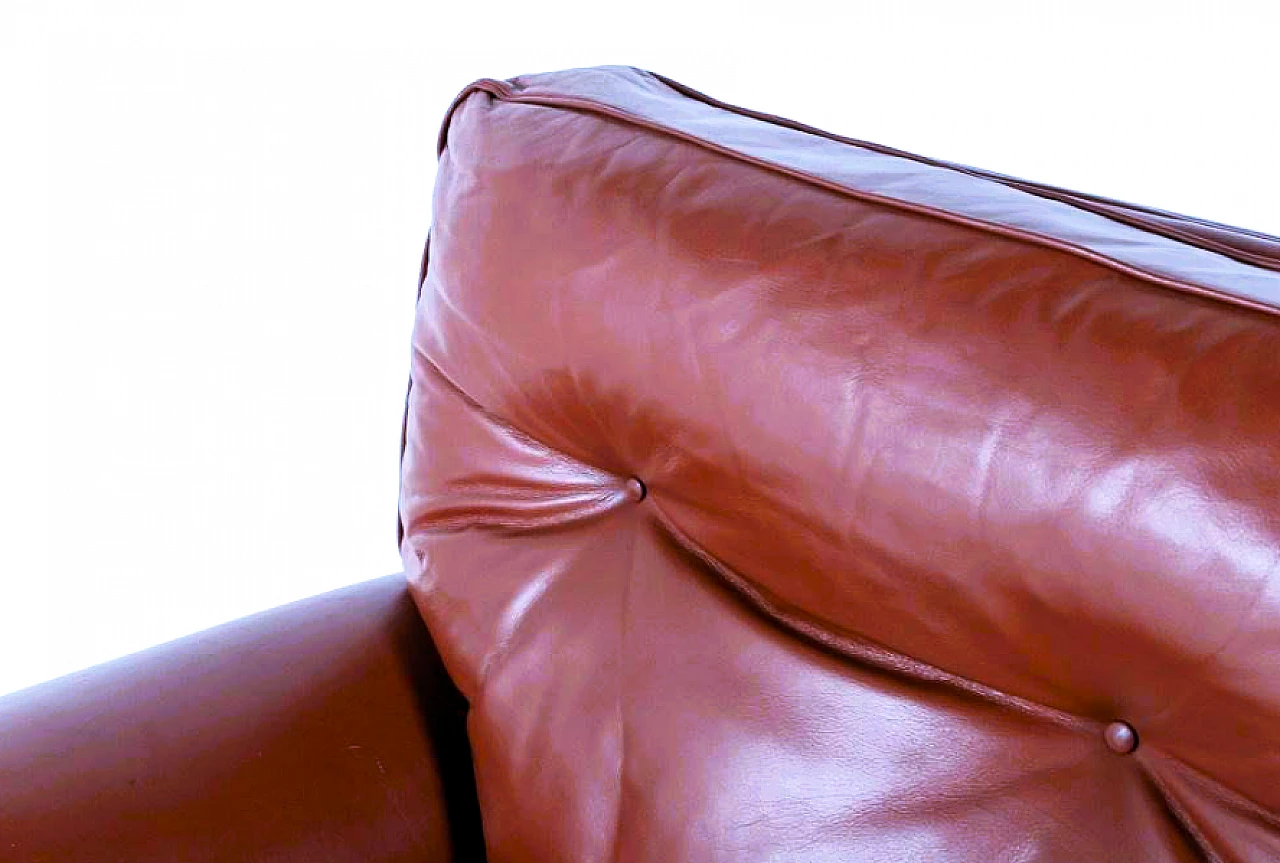 Pair of brown leather Dream armchairs by Poltrona Frau, 1980s 9