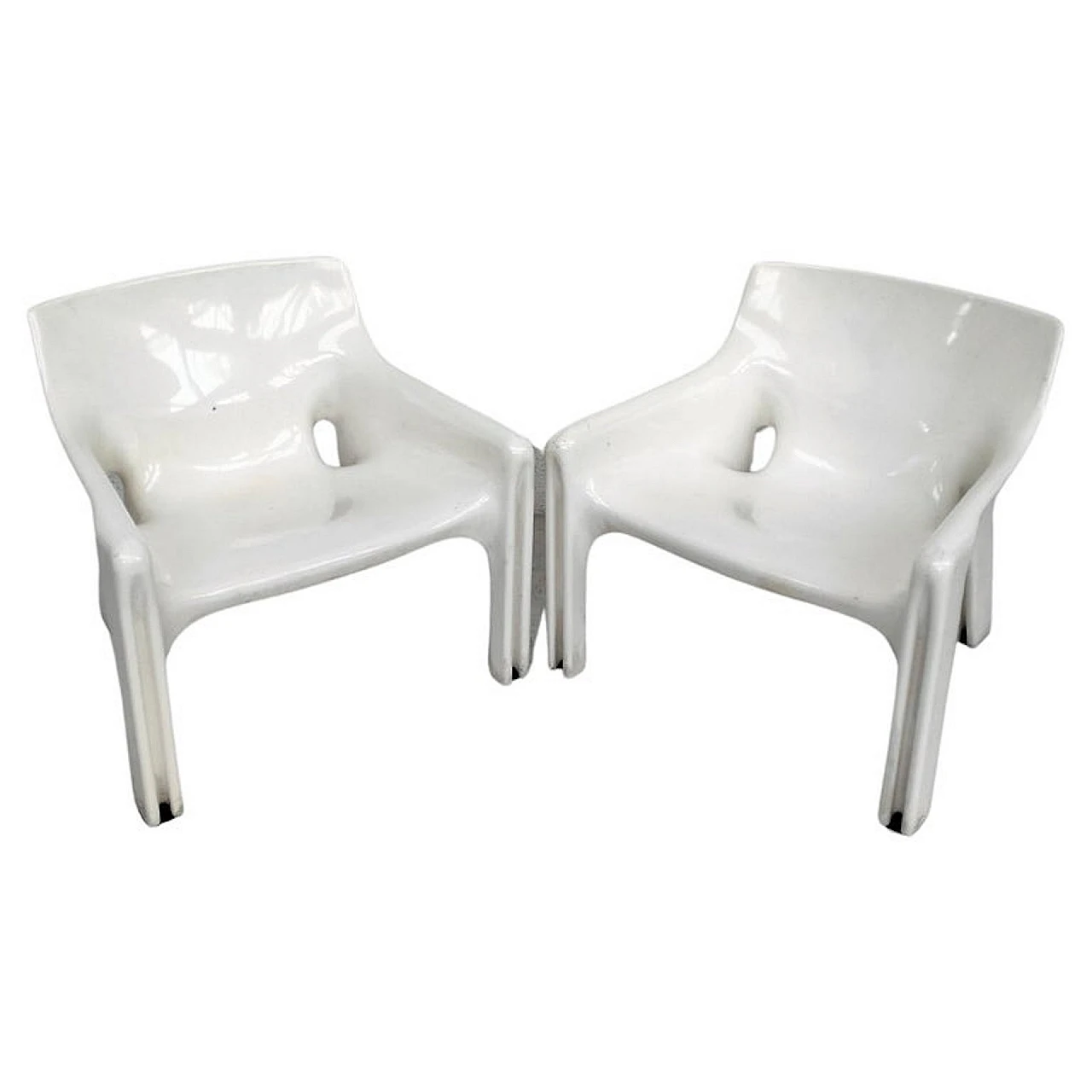 Pair of Vicario armchairs by Vico Magistretti for Artemide, 1970s 1