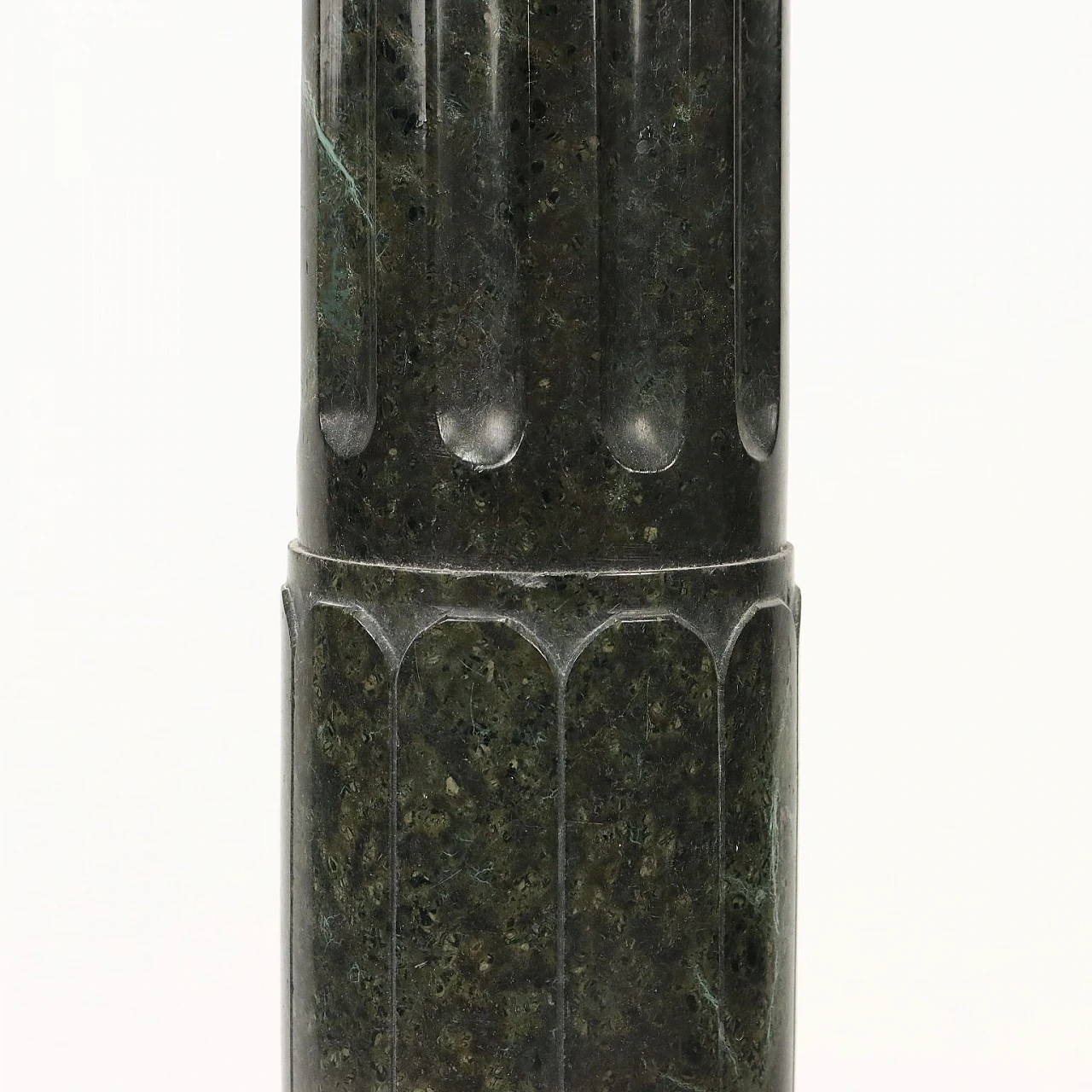Serpentine green marble bust column 3