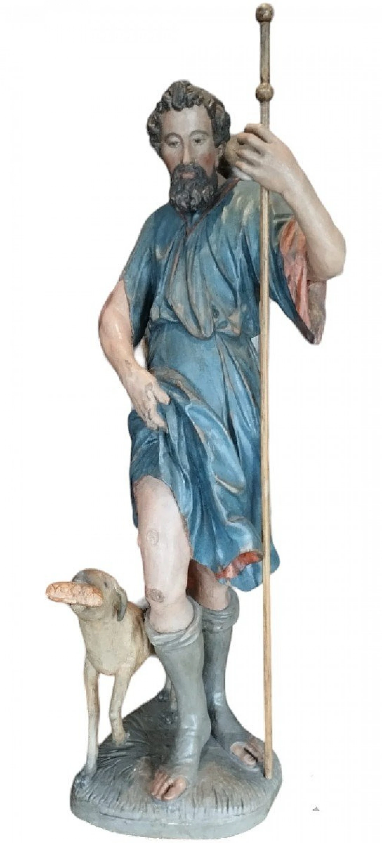 Saint Roch, polychrome wood sculpture, late 17th century 1