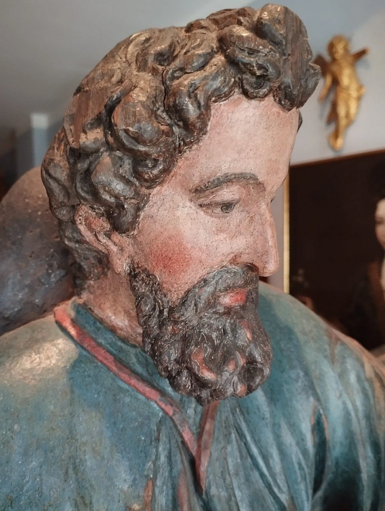 Saint Roch, polychrome wood sculpture, late 17th century 8