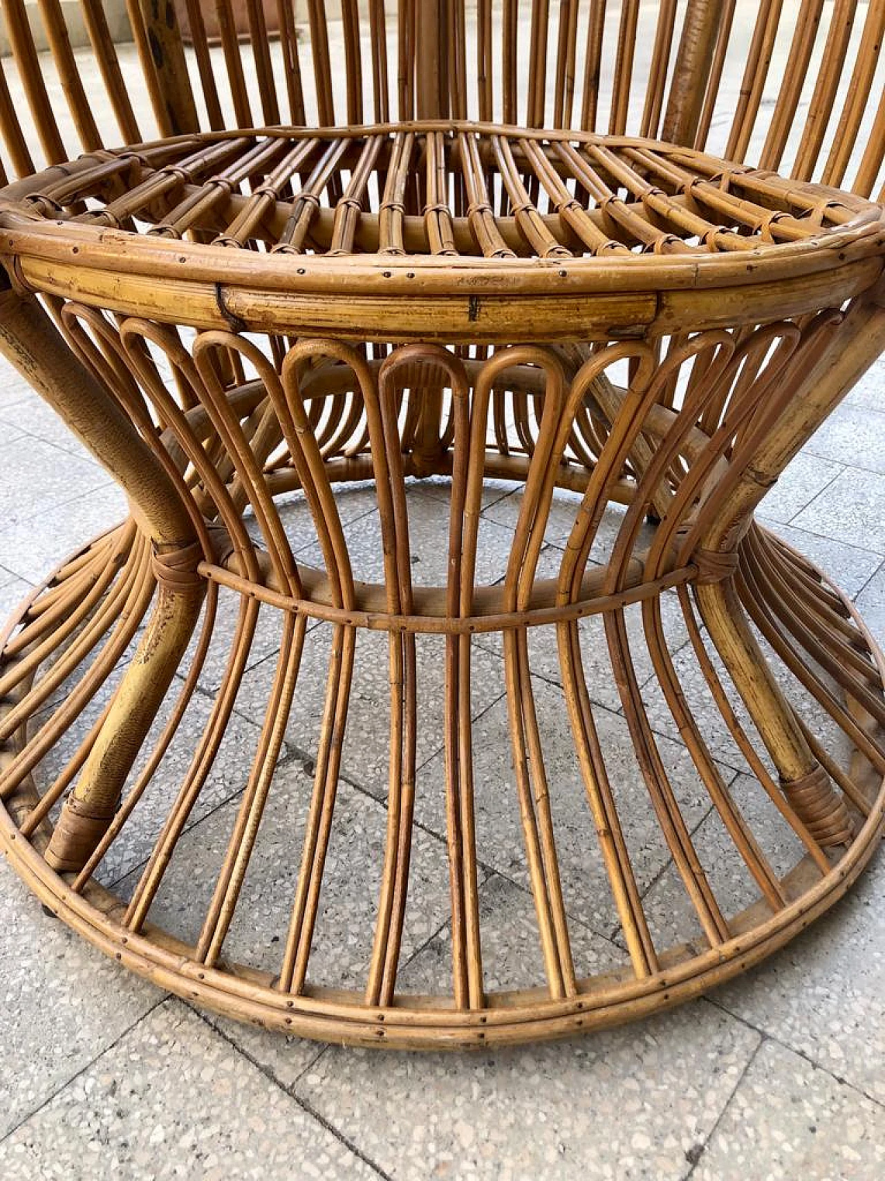 Rattan armchair by Lio Carminati and Gio Ponti for Bonacina, 1950s 1