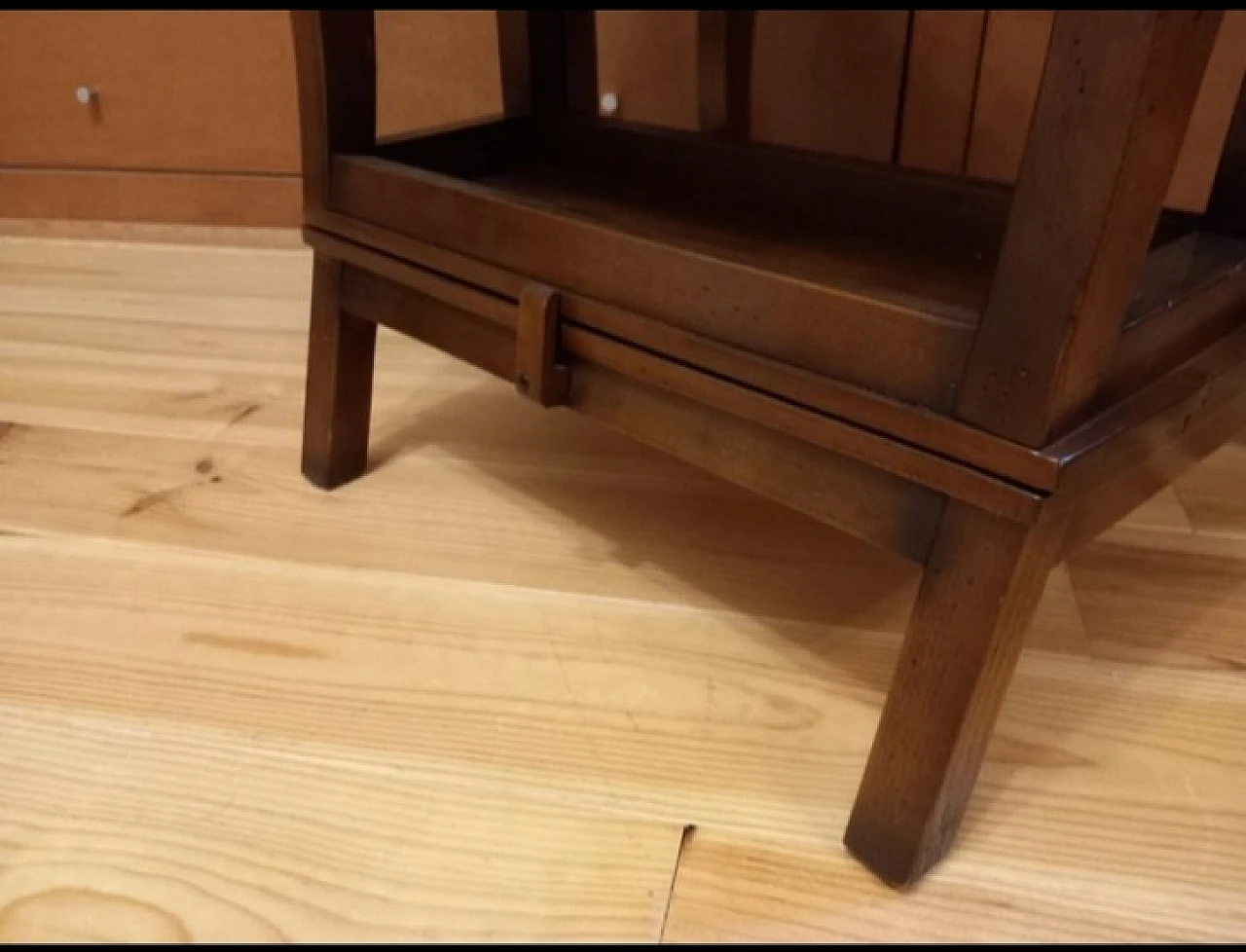 Mahogany wood library ladder chair, 1980s 11