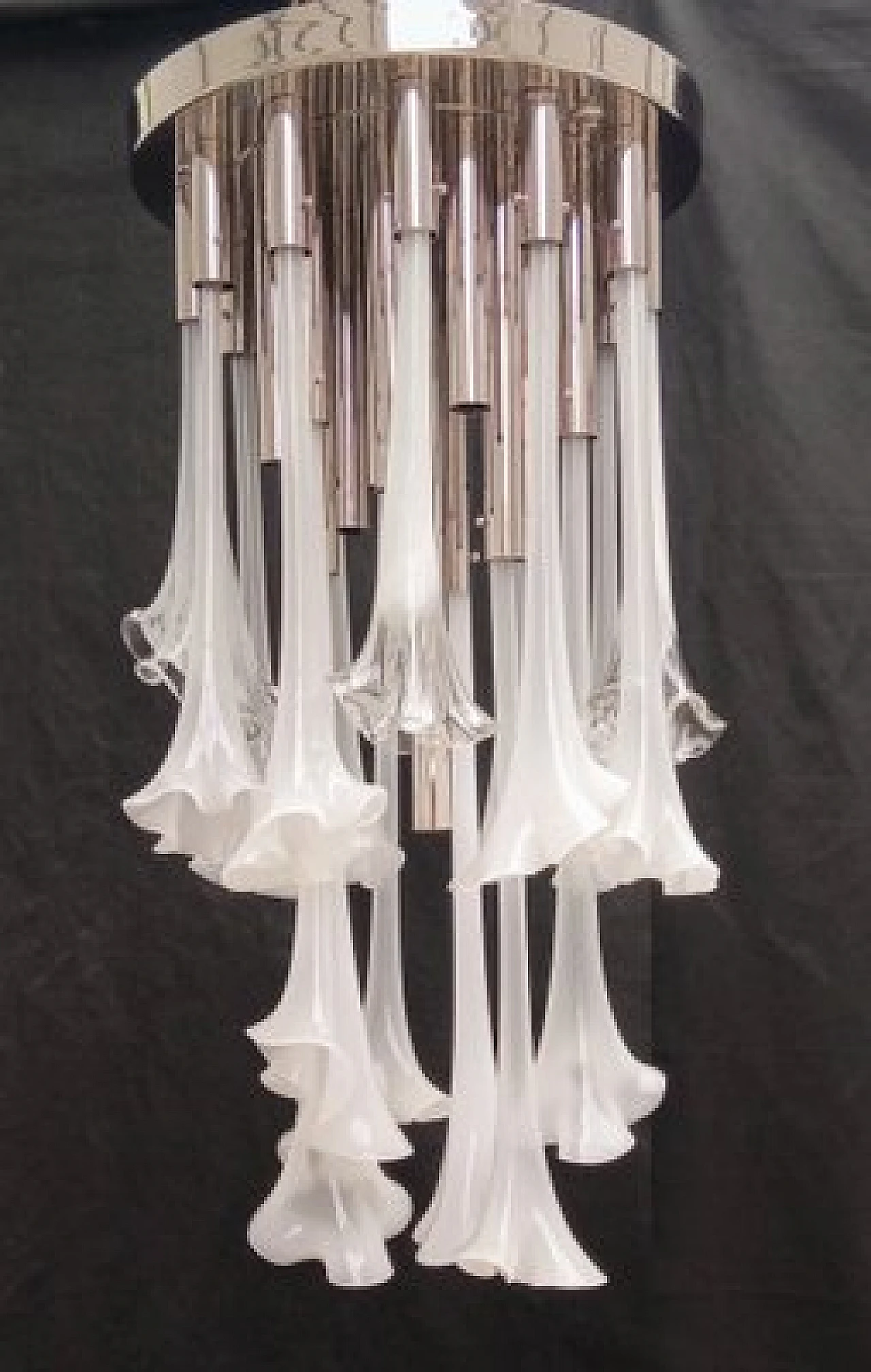 Murano glass ceiling lamp by Venini, 1970s 4