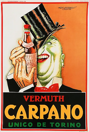 Poster Vermouth Carpano di Achille Luciano Mauzan, 1972