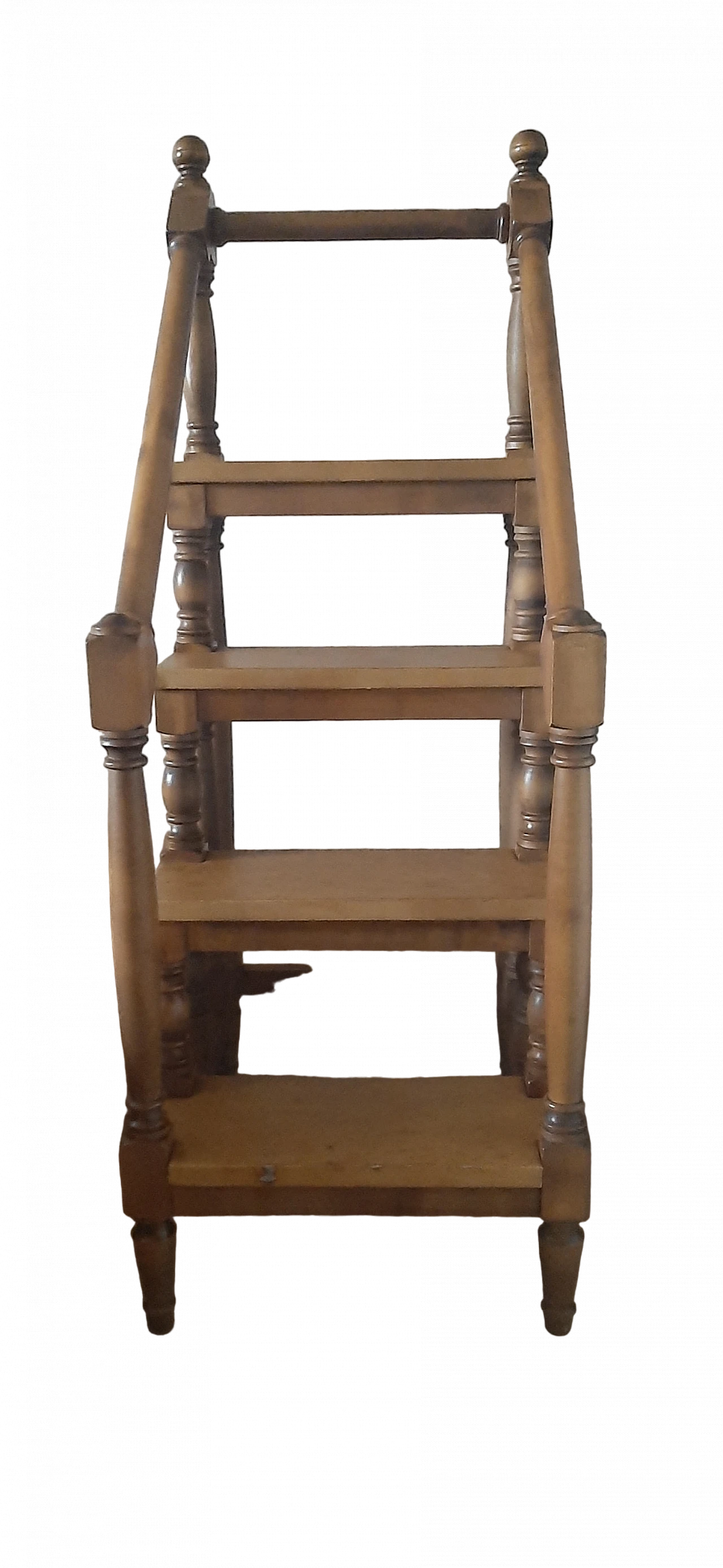 Library ladder in oak and skai, 1960s 14