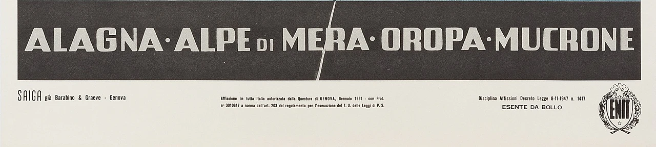 Poster Vercelli e i suoi Campi di Neve di A. Campagnoli, anni '70 4