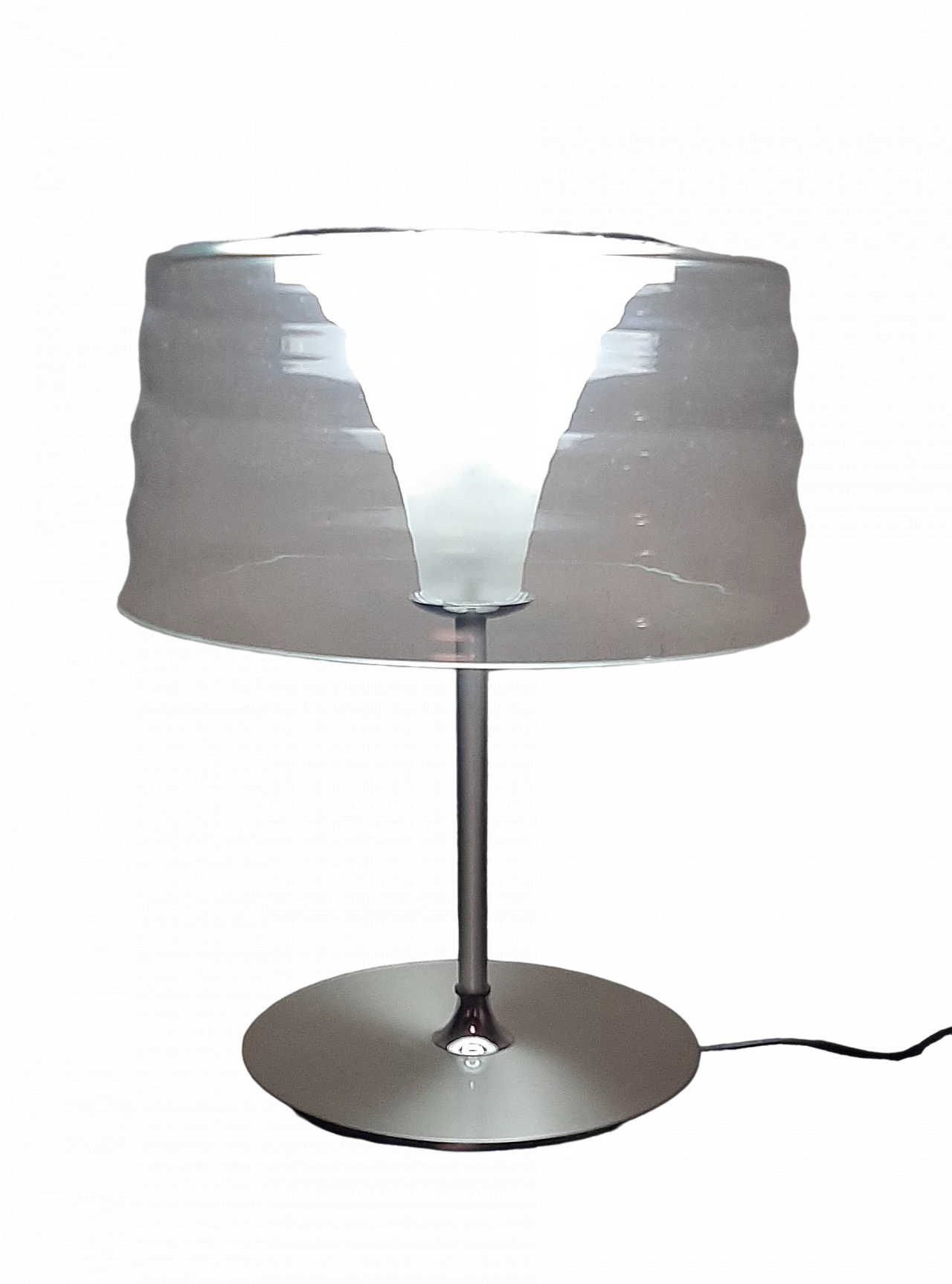 Ch'i Penta table lamp in nickel and glass by Umberto Asnago, 1999 9