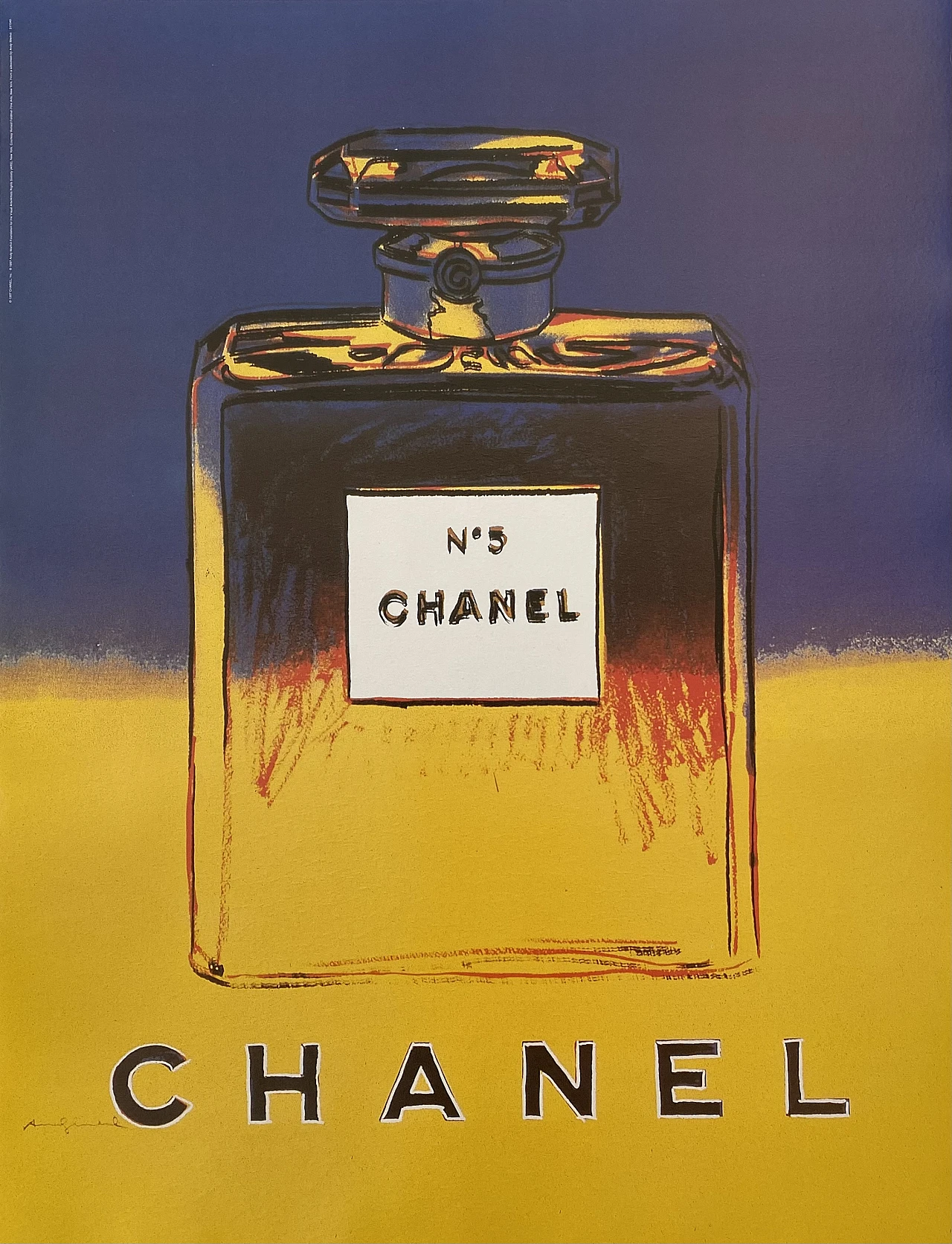 After Andy Warhol, Chanel No. 5 - Yellow, lithograph, 1997 1