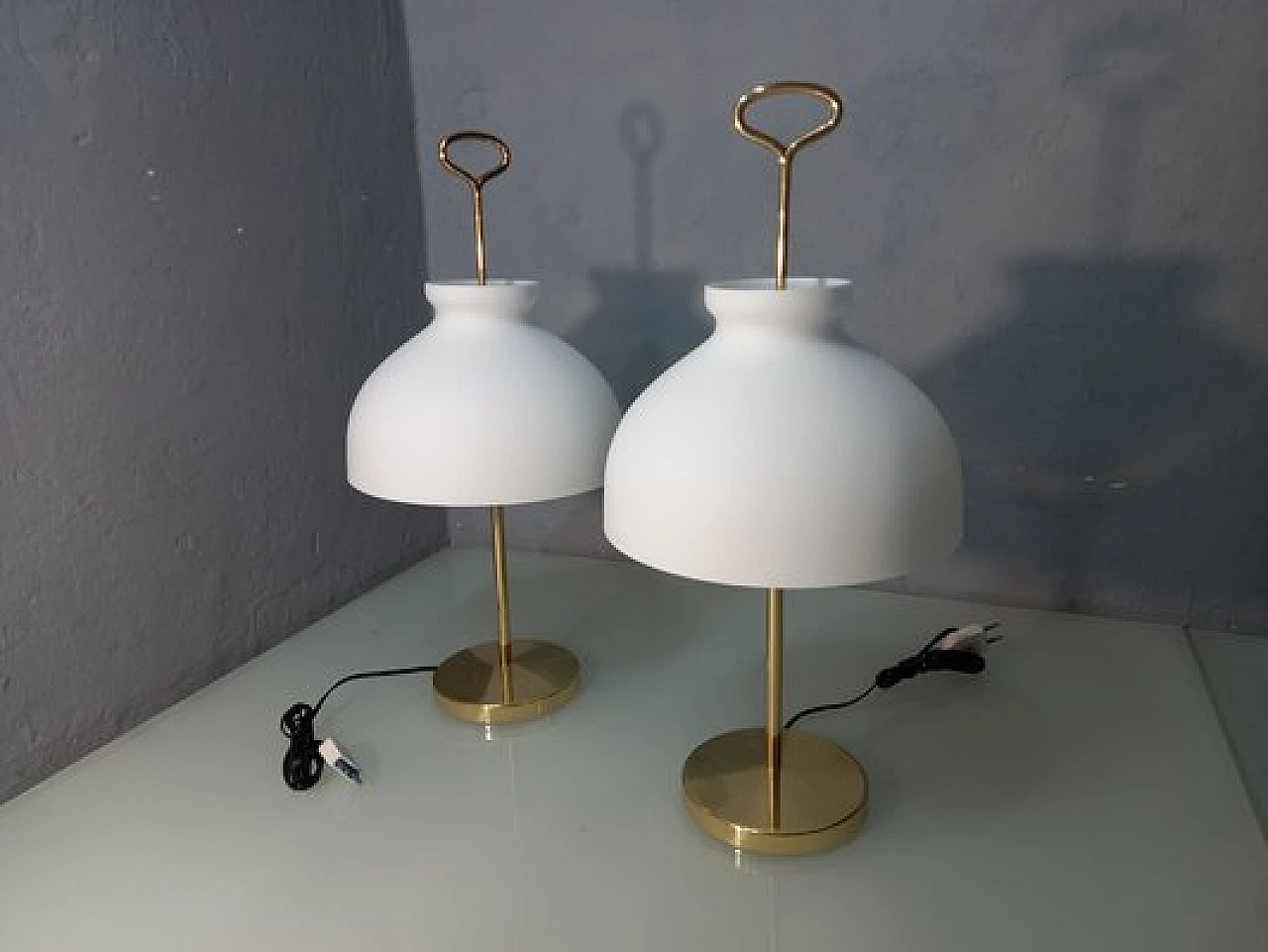 Pair of Arenzano lamps by Ignazio Gardella for Azucena, 1950s 1