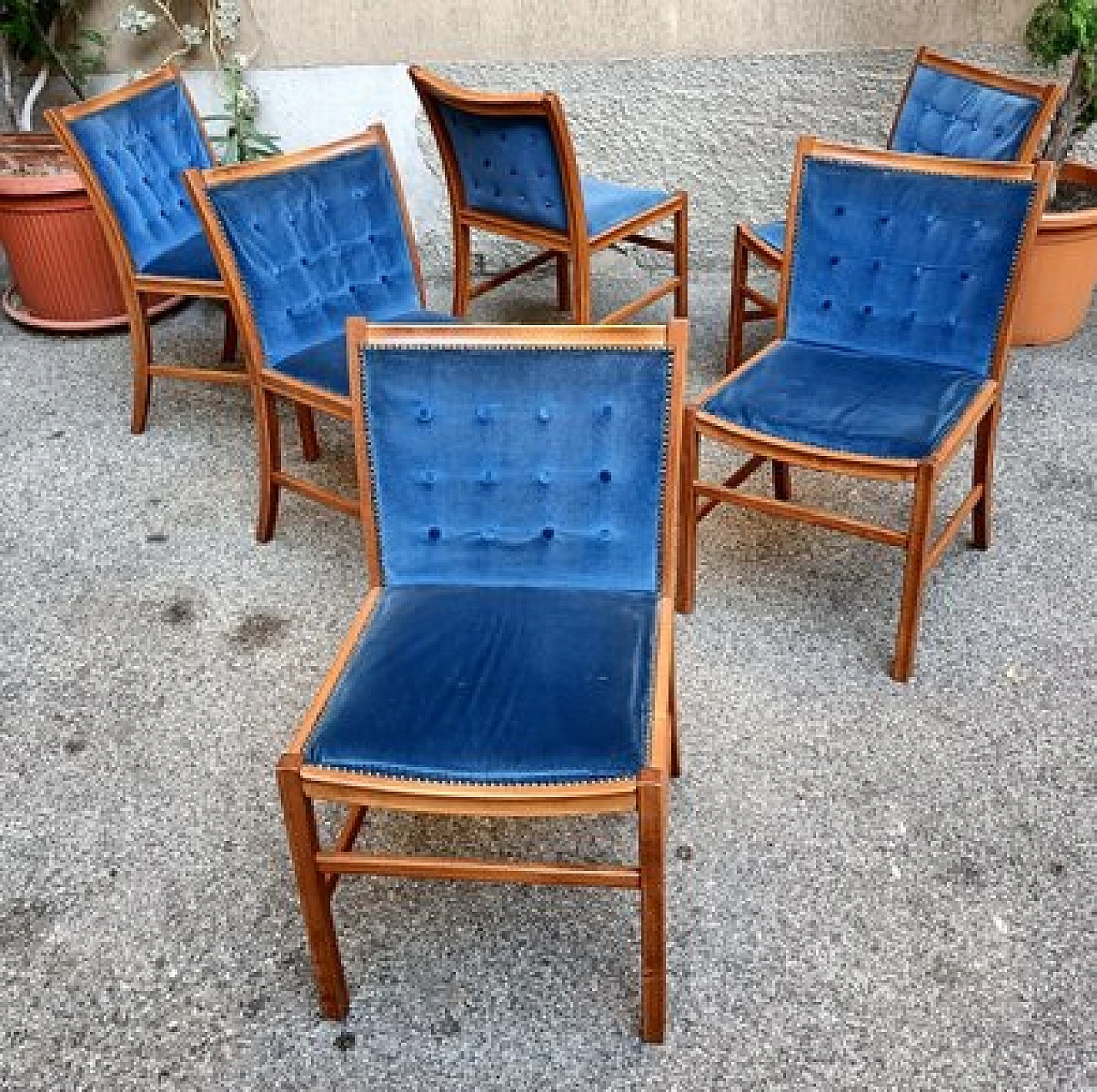 6 Chairs by Luciano Frigerio for Frigerio di Desio, 1960s 2