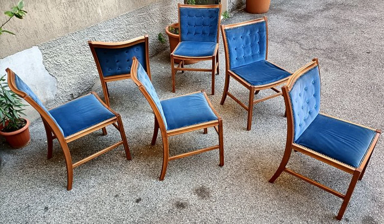 6 Chairs by Luciano Frigerio for Frigerio di Desio, 1960s 4