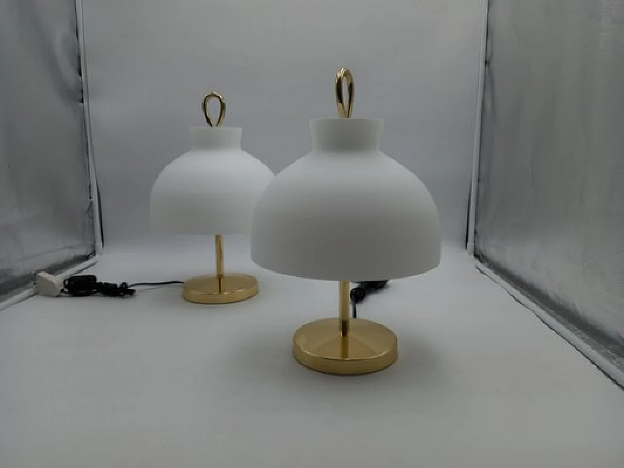 Pair of Arenzano table lamps by Ignazio Gardella, 1950s 1