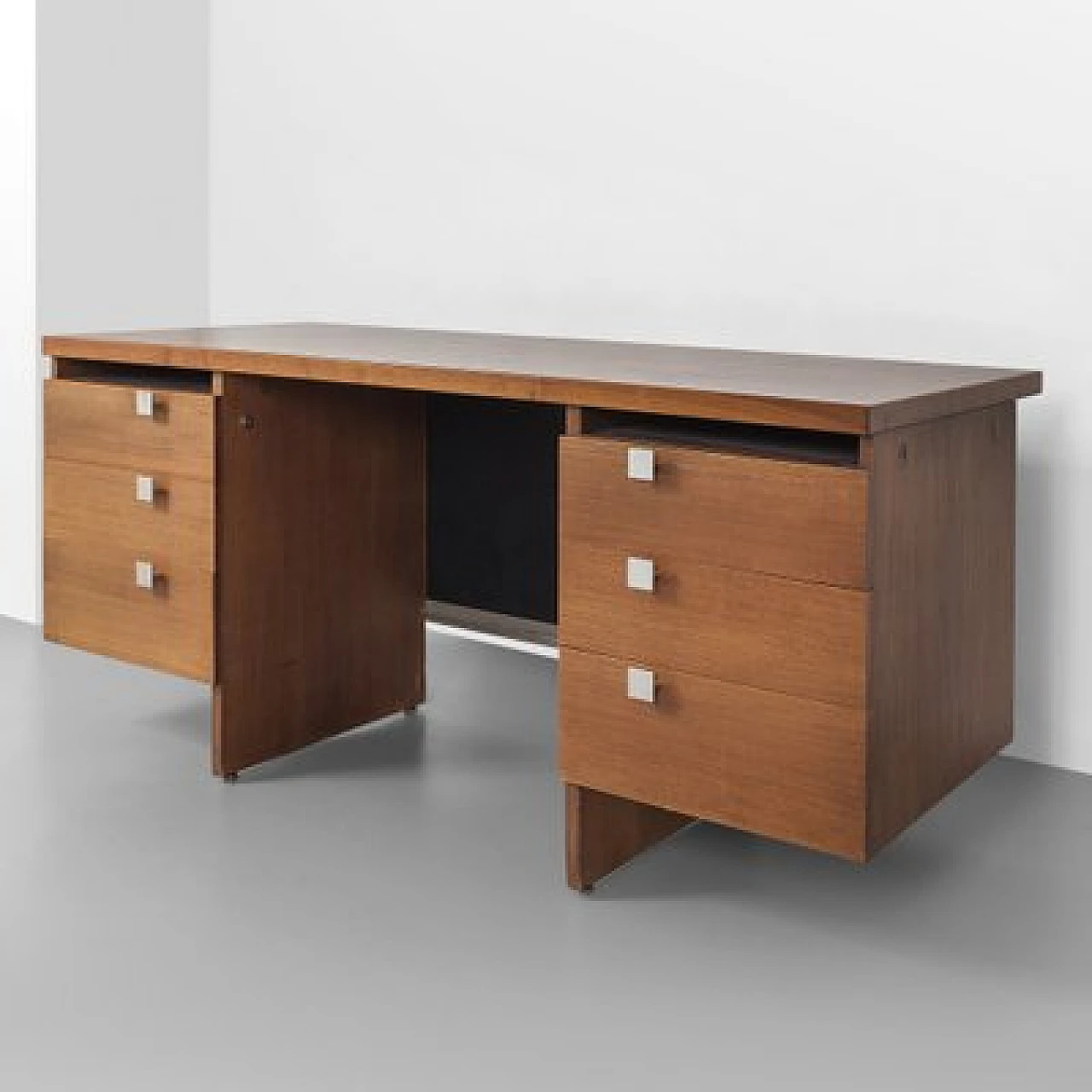 Wooden desk with drawers by A. Mangiarotti for Poltronova, 1970s 1