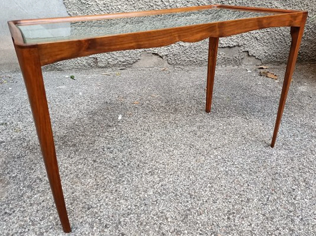 Coffee table in wood & mirrored top by Paolo Buffa, 1940s 3