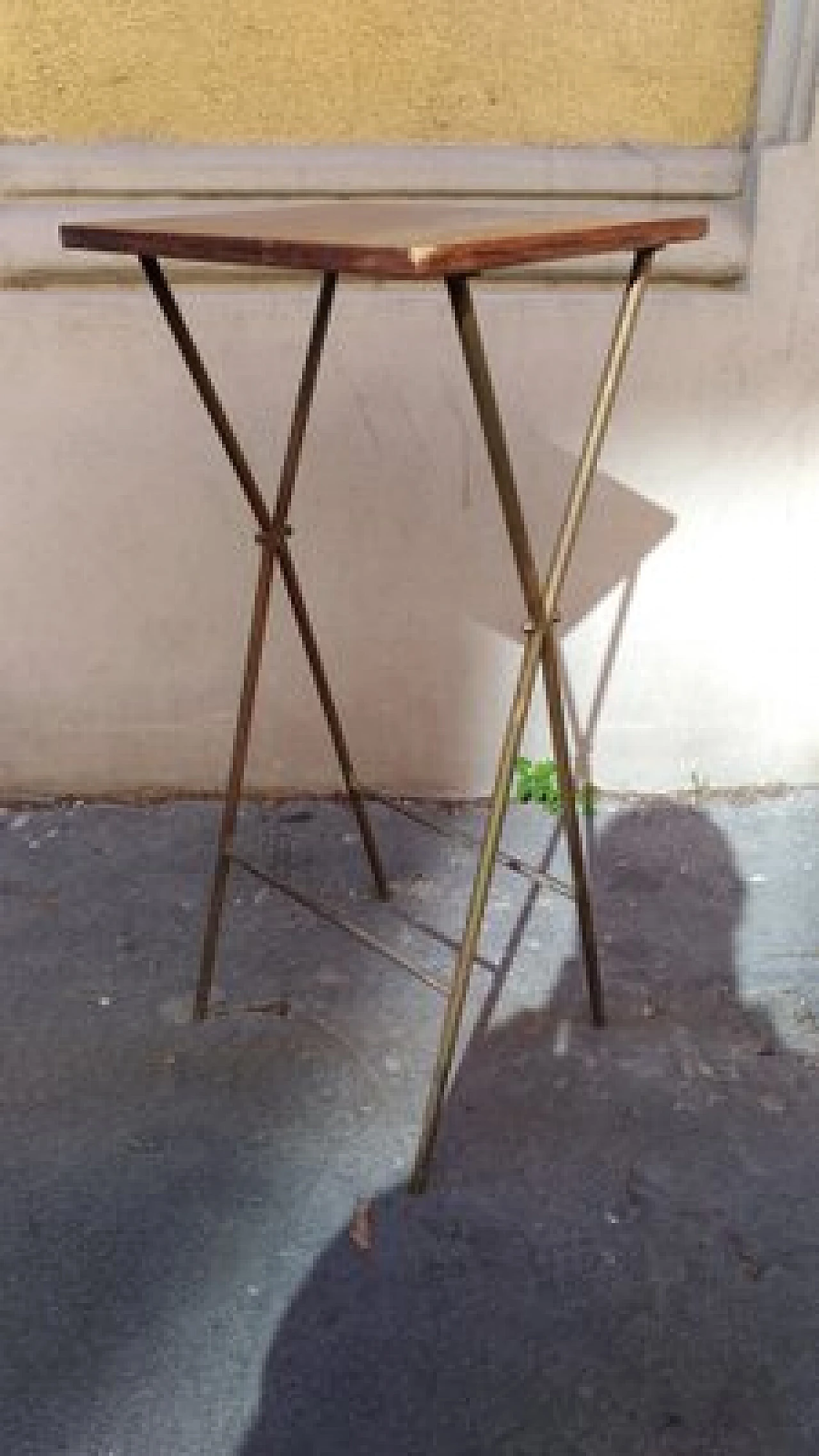 Wood and brass side table by Caccia Dominioni for Azucena, 1950s 3