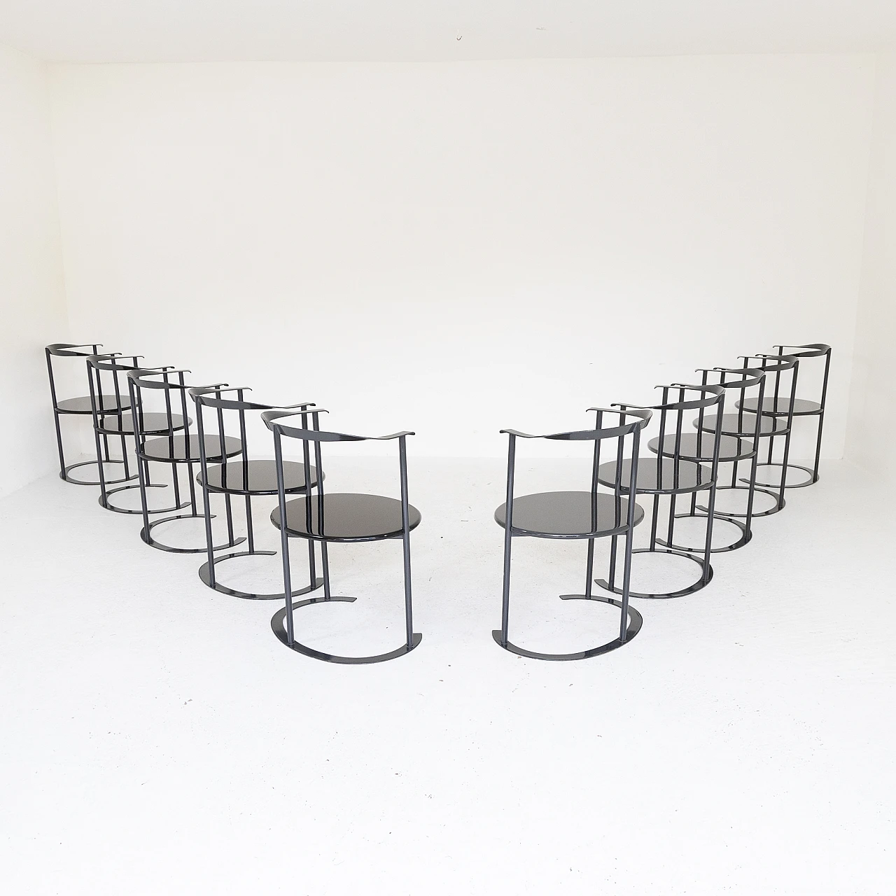 10 P4 Catilina chairs by Luigi Caccia Dominioni for Azucena, 1960s 3