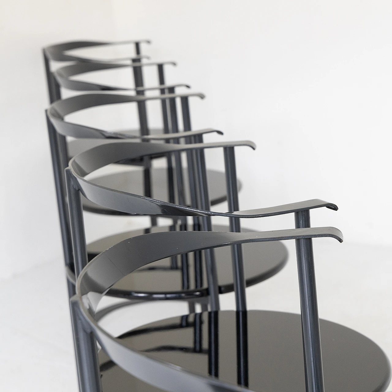 10 P4 Catilina chairs by Luigi Caccia Dominioni for Azucena, 1960s 4