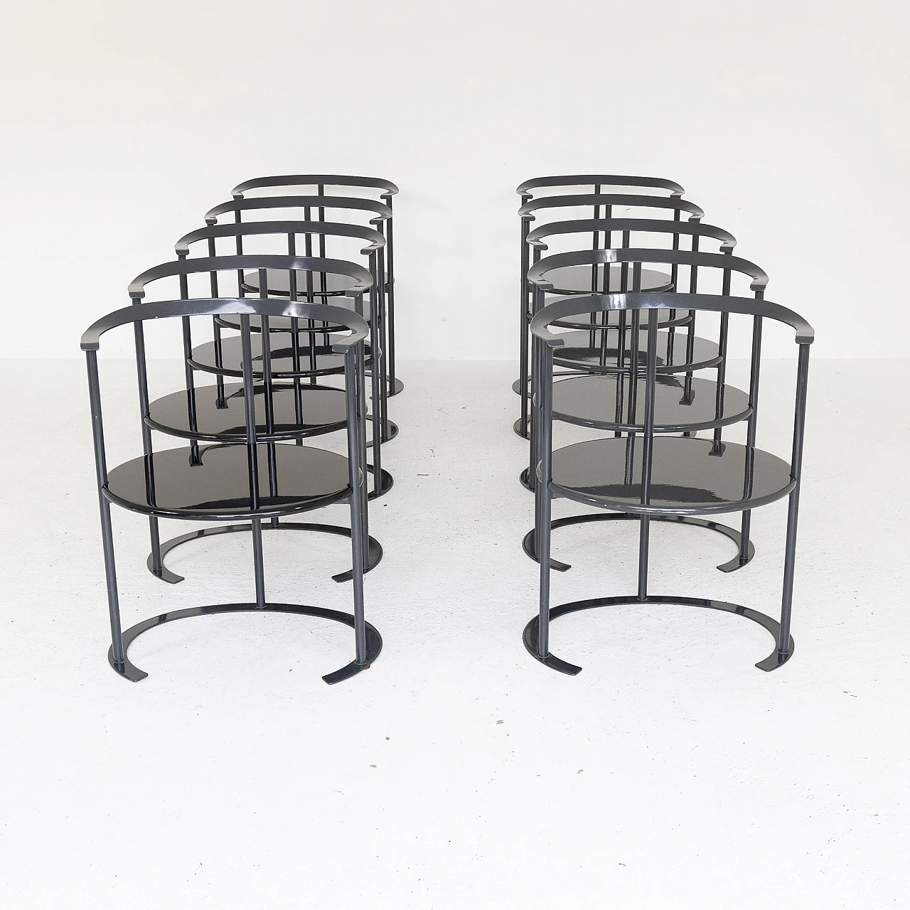 10 P4 Catilina chairs by Luigi Caccia Dominioni for Azucena, 1960s 5