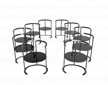 10 P4 Catilina chairs by Luigi Caccia Dominioni for Azucena, 1960s