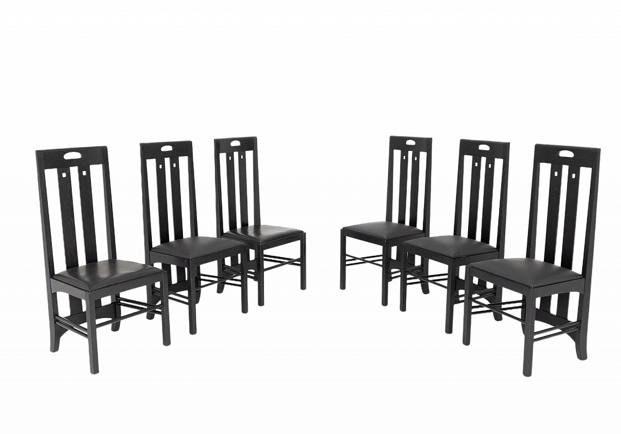 6 Chairs by Charles Rennie Mackintosh for Cassina, 1970s 12