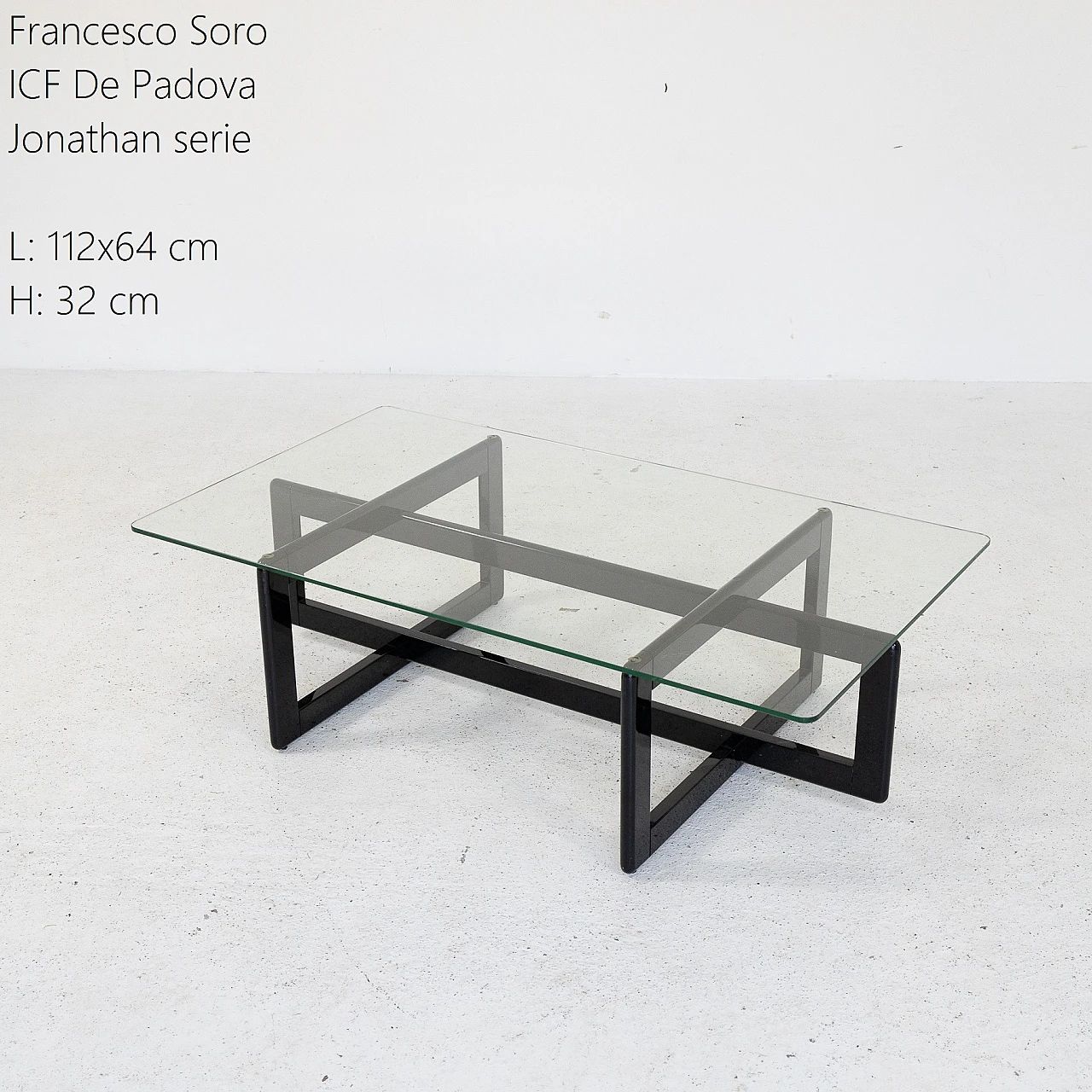 Jonathan coffee table by Francesco Soro for ICF, 1980s 6