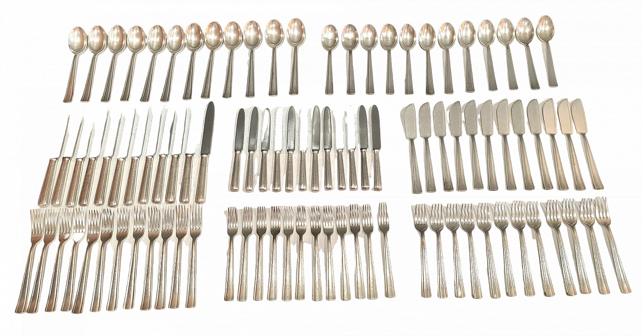 120 Cutlery in alpacca silver by Gio Ponti for Krupp, 1950s 7