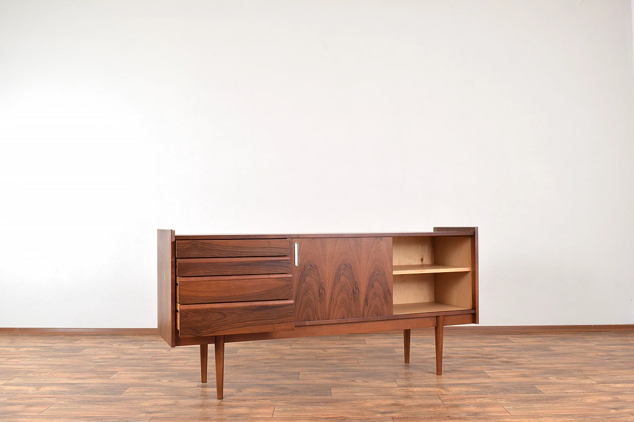 Polish walnut sideboard by Bytomskie Fabryki Mebli, 1960s 6