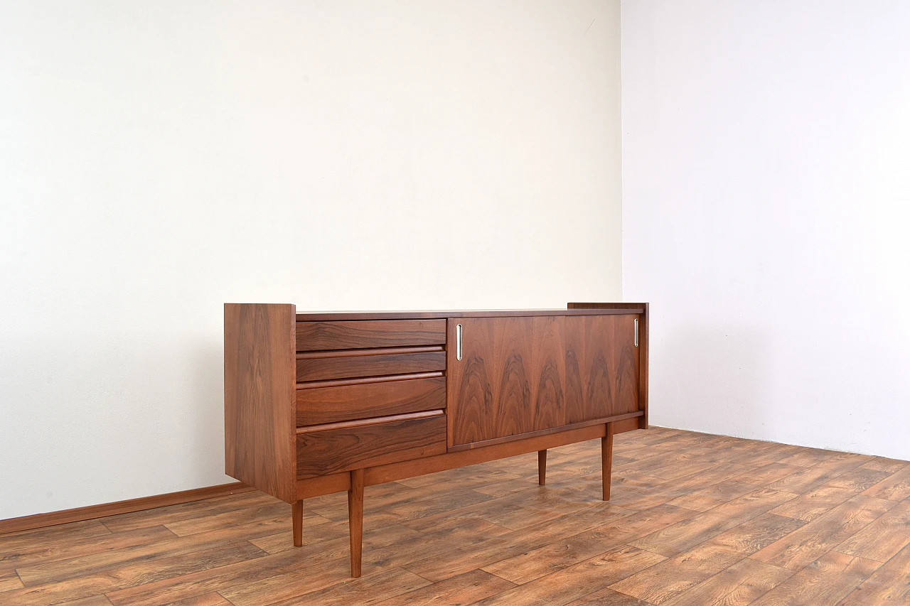 Polish walnut sideboard by Bytomskie Fabryki Mebli, 1960s 9