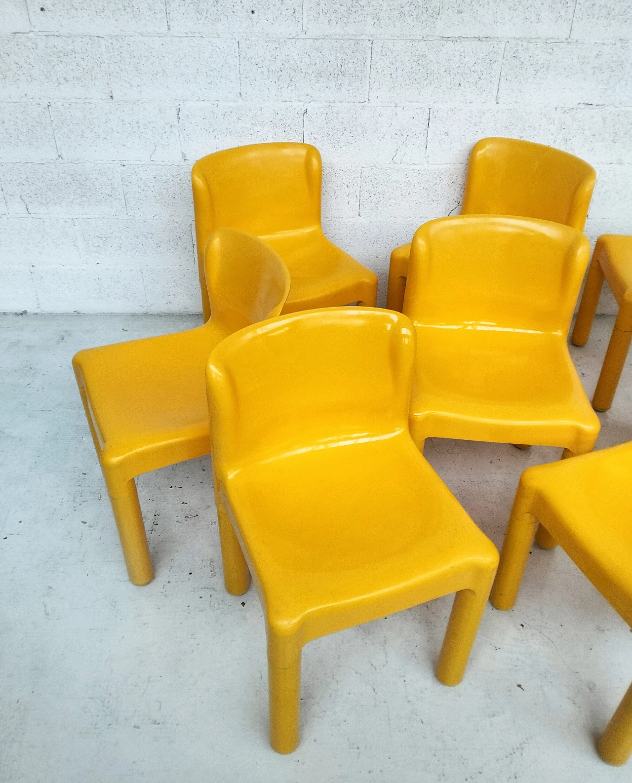 8 Chairs 4875 by Carlo Bartoli for Kartell, 1970s 3