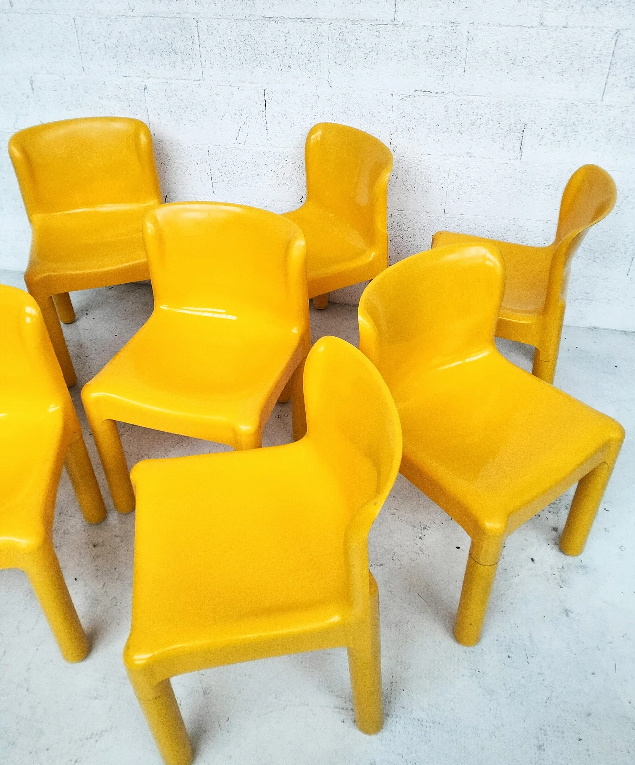 8 Chairs 4875 by Carlo Bartoli for Kartell, 1970s 4