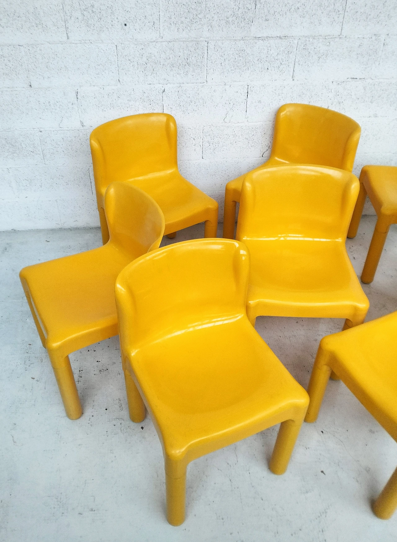 8 Chairs 4875 by Carlo Bartoli for Kartell, 1970s 5