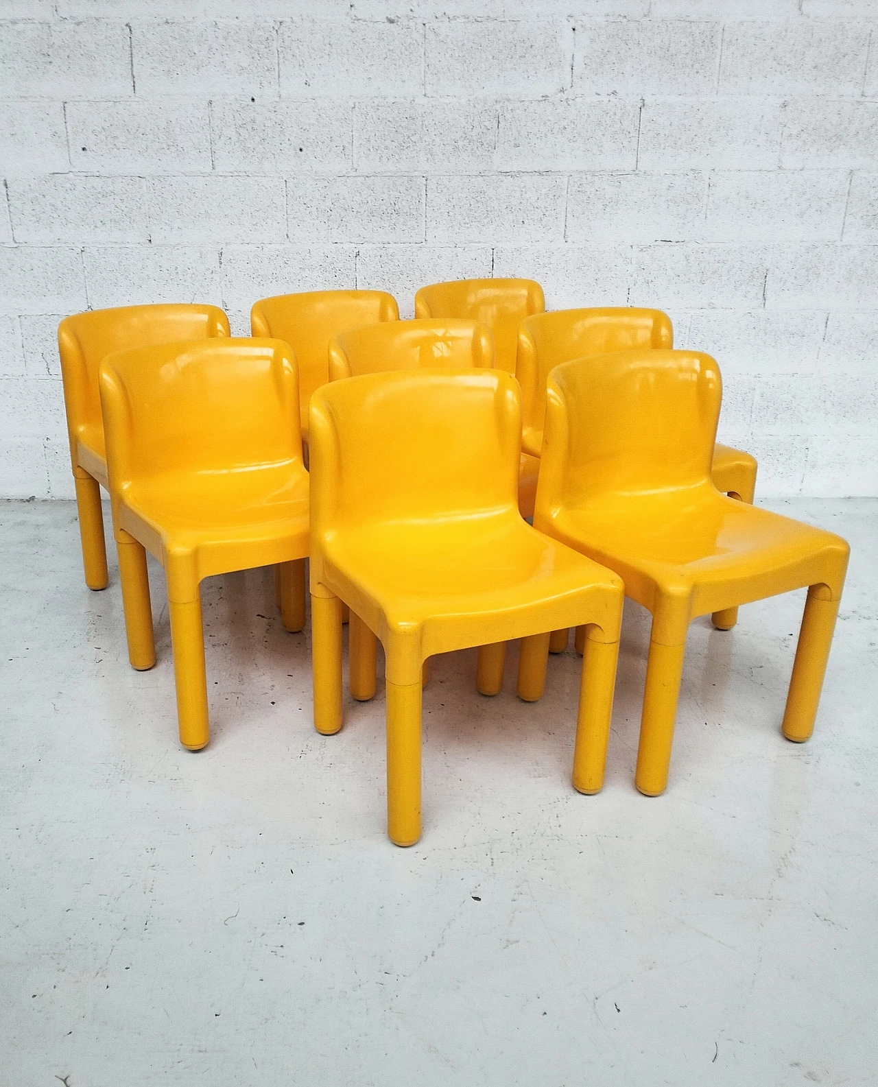 8 Chairs 4875 by Carlo Bartoli for Kartell, 1970s 6