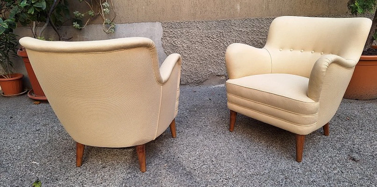 Pair of armchairs by Osvaldo Borsani for Atelier Borsani Varedo, 1948 2