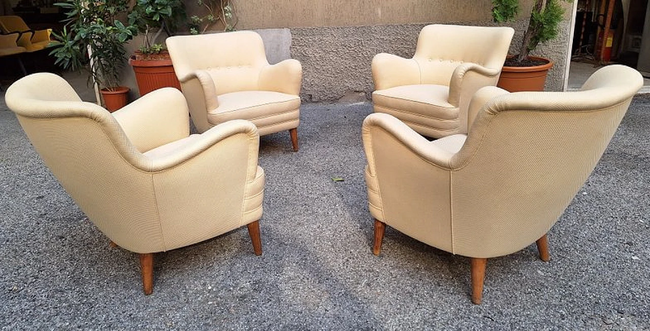 Pair of armchairs by Osvaldo Borsani for Atelier Borsani Varedo, 1948 4