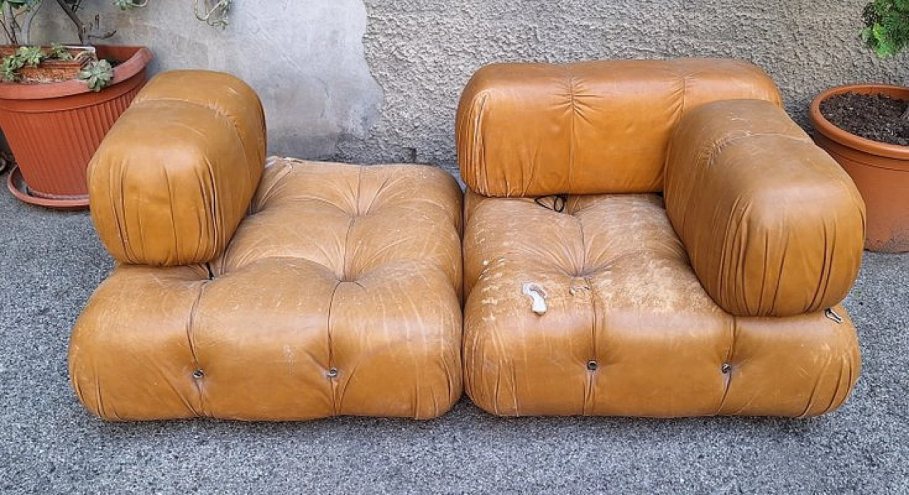 Camaleonda modular sofa in leather by Mario Bellini for C&B, 1979 1