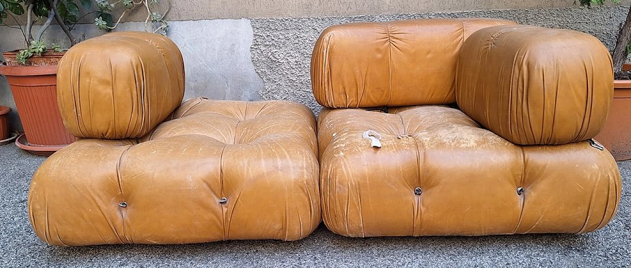 Camaleonda modular sofa in leather by Mario Bellini for C&B, 1979 2