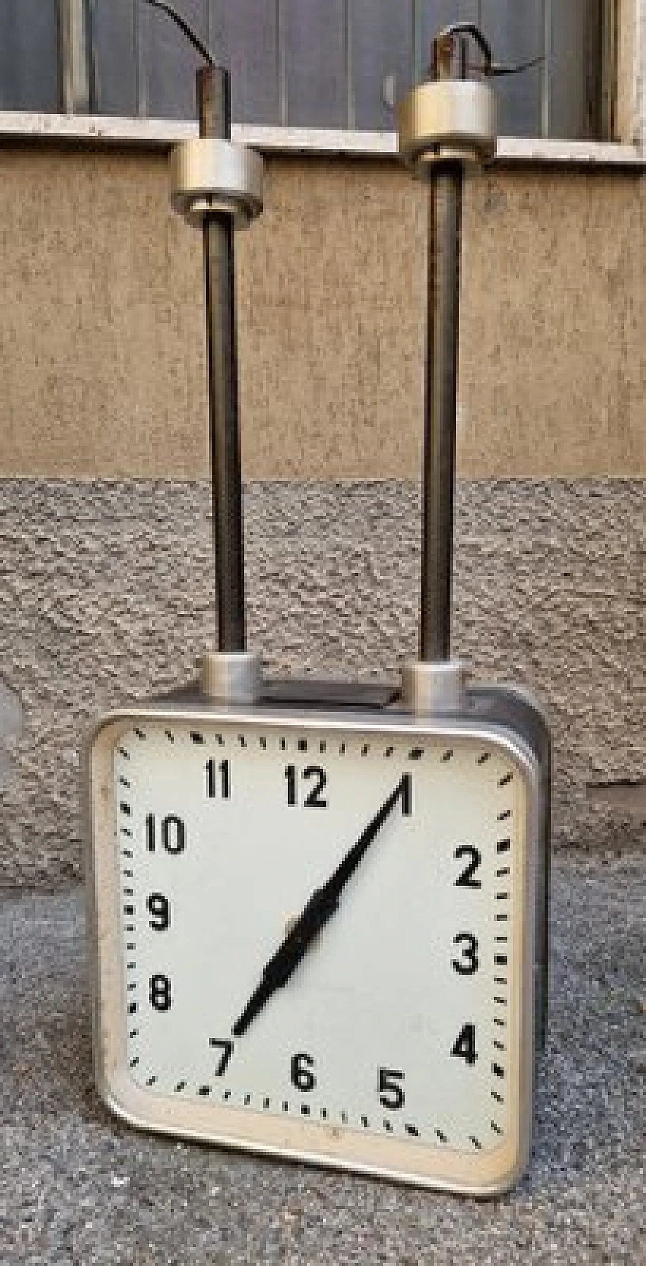 Ceiling clock in aluminum by Gio Ponti for Enrico Boselli, 1940s 1