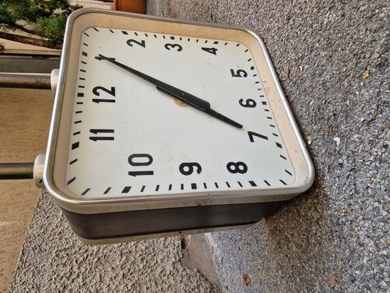 Ceiling clock in aluminum by Gio Ponti for Enrico Boselli, 1940s 3