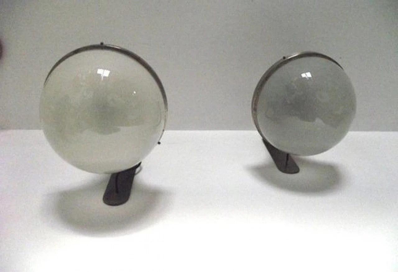 Pair of wall lights in glass by Sergio Mazza for Artemide, 1960s 8