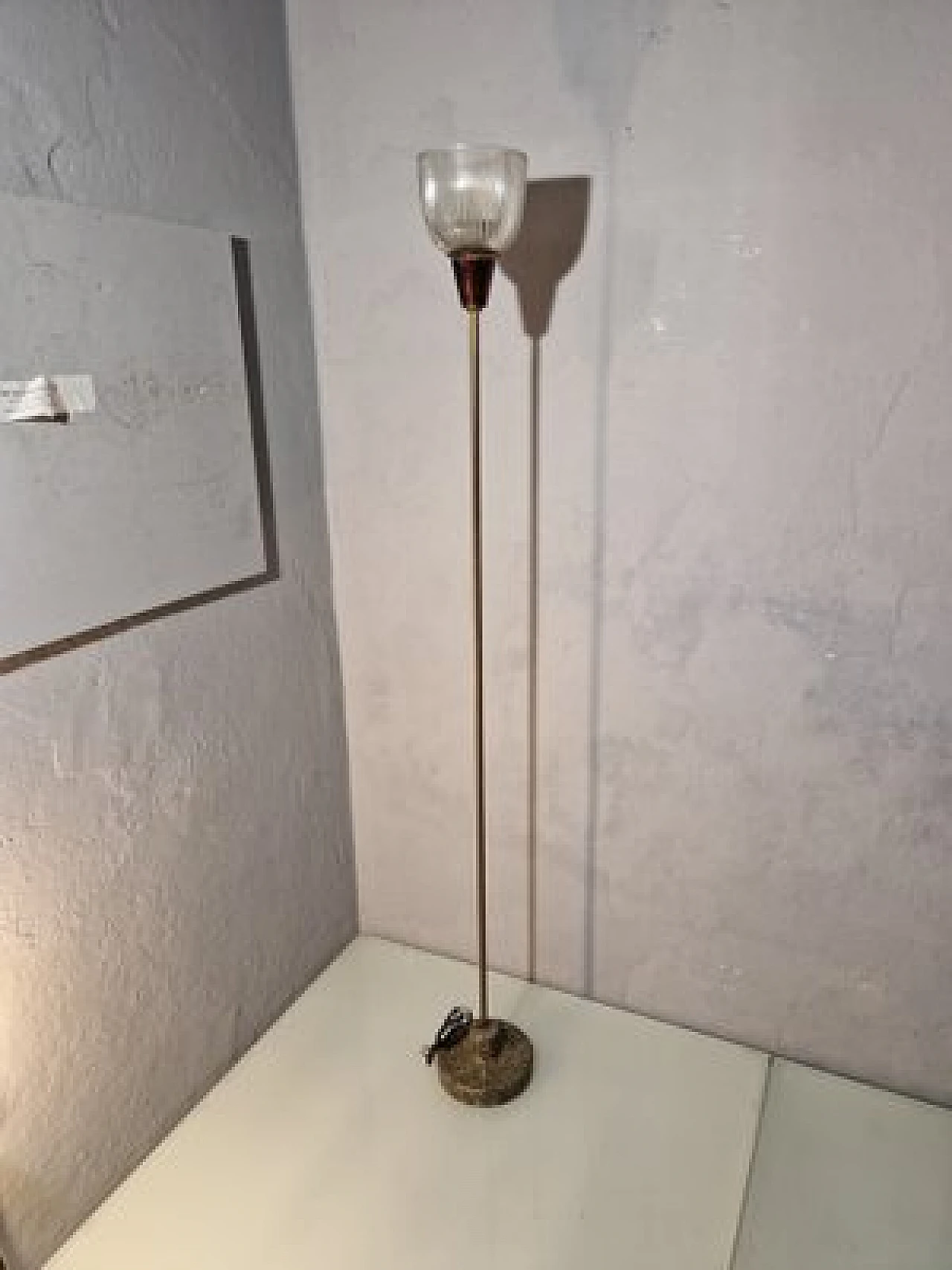 LTE6 floor lamp in brass by Ignazio Gardella for Azucena, 1950s 1